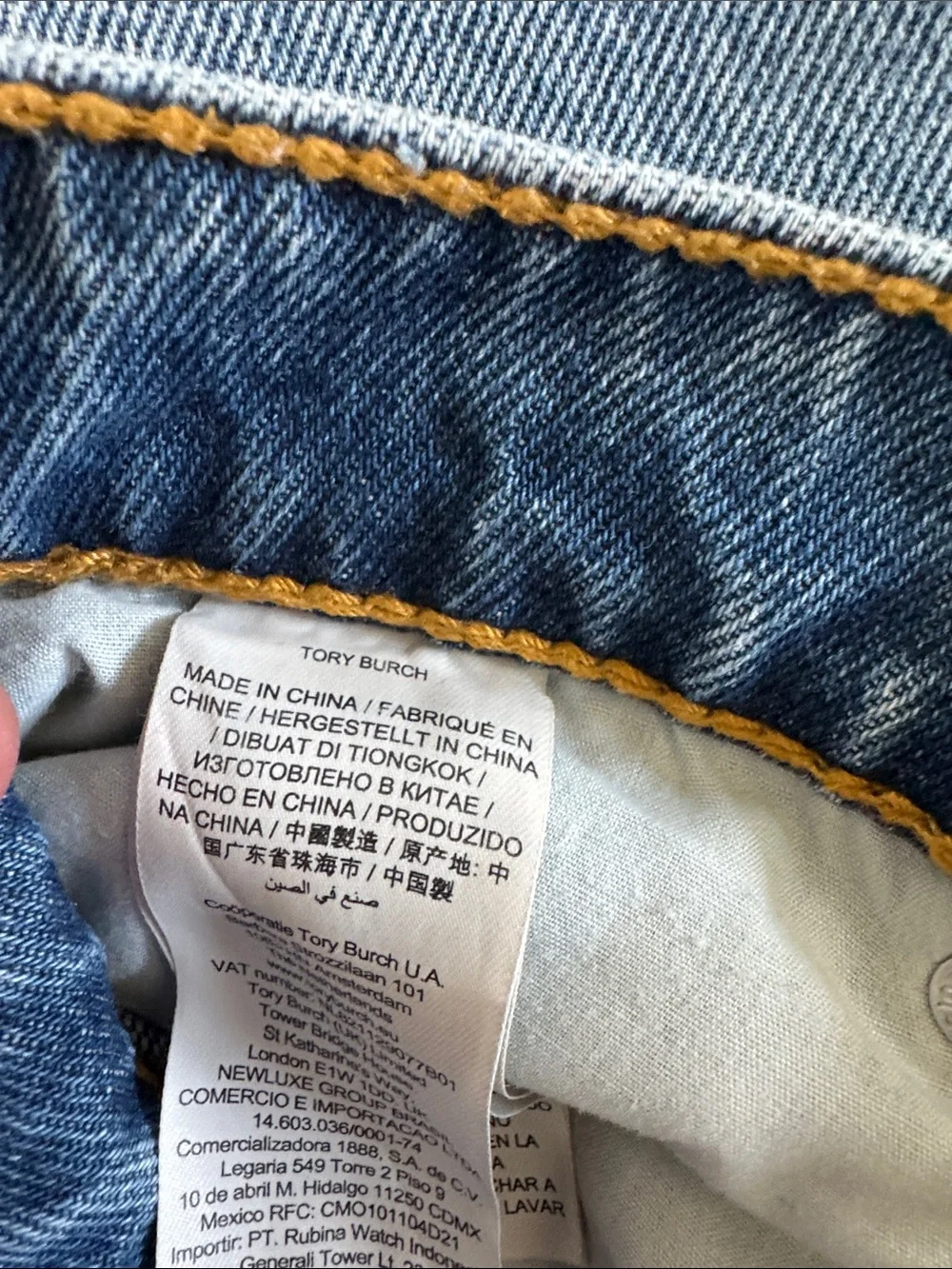 Tory Burch Straight-Leg Women's Jeans in Medium Blue Denim